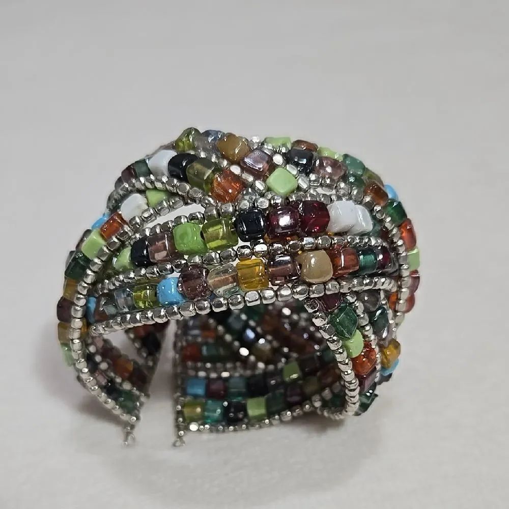Multicolor Glass Beaded Bracelet